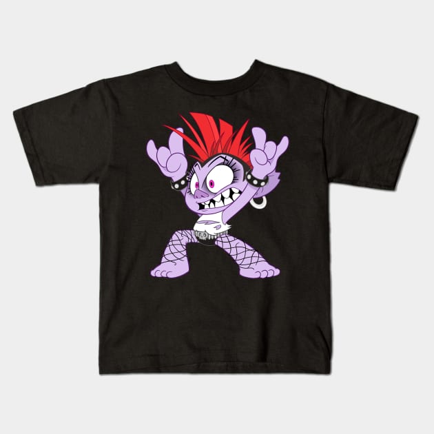 Rock-Out Barb Kids T-Shirt by jzanderk